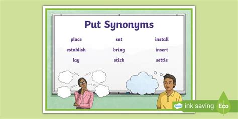 putting synonym|synonym putting together.